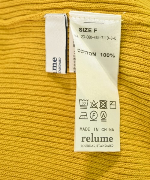 JOURNAL STANDARD relume（ジャーナルスタンダードレリューム）ニット・セーター 黄 サイズ:F レディース/2200692671023