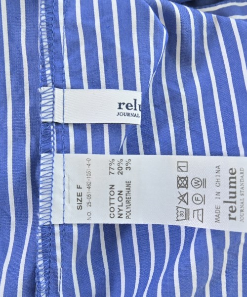 JOURNAL STANDARD relume（ジャーナルスタンダードレリューム）カジュアルシャツ 青 サイズ:F レディース/2200693071105