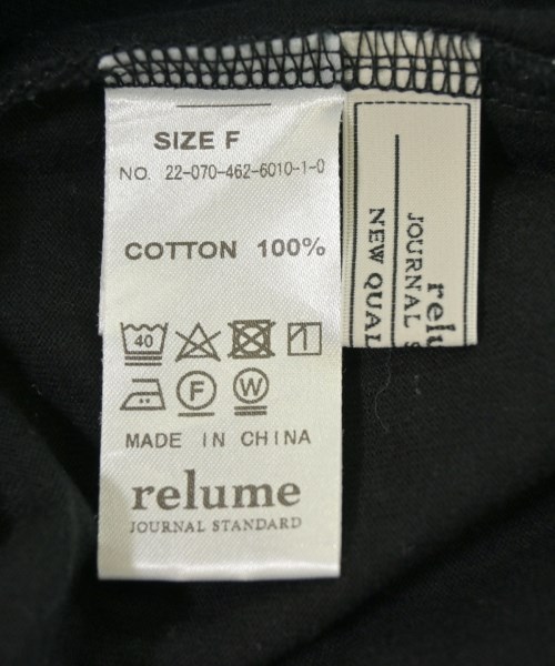 JOURNAL STANDARD relume（ジャーナルスタンダードレリューム）Tシャツ・カットソー 黒 サイズ:F レディース/2200698394018