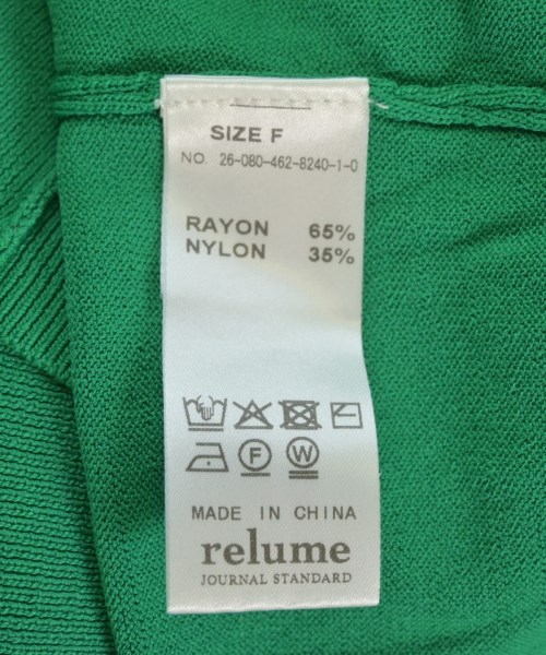 JOURNAL STANDARD relume（ジャーナルスタンダードレリューム）ニット・セーター 緑 サイズ:F レディース/2200694150014