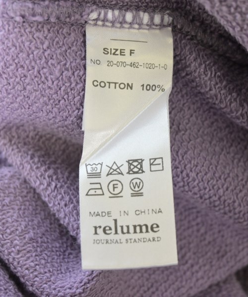 JOURNAL STANDARD relume（ジャーナルスタンダードレリューム）スウェット 紫 サイズ:F レディース/2200693651017