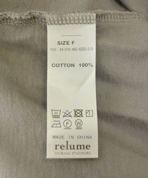 JOURNAL STANDARD relume（ジャーナルスタンダードレリューム）Tシャツ・カットソー グレー サイズ:F レディース/2200694138043