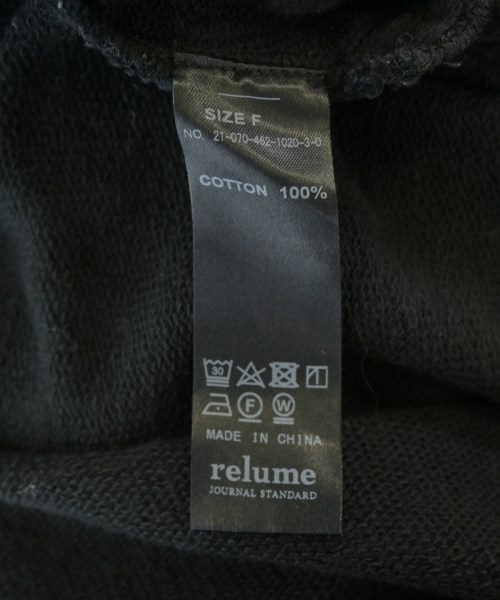 JOURNAL STANDARD relume（ジャーナルスタンダードレリューム）スウェット 黒 サイズ:F レディース/2200696476020