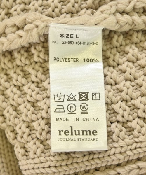 JOURNAL STANDARD relume（ジャーナルスタンダードレリューム）カーディガン ベージュ サイズ:L レディース/2200697117274