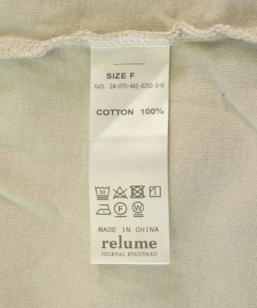 JOURNAL STANDARD relume（ジャーナルスタンダードレリューム）Tシャツ・カットソー ベージュ サイズ:F レディース/2200699333054