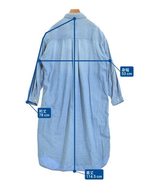 JOURNAL STANDARD relume（ジャーナルスタンダードレリューム）シャツワンピース 青 サイズ:F レディース/2200652390018