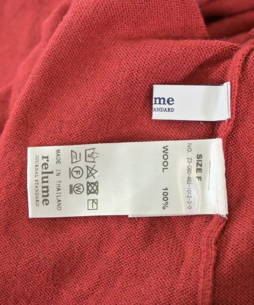 JOURNAL STANDARD relume（ジャーナルスタンダードレリューム）ニット・セーター 赤 サイズ:F レディース/2200653567051