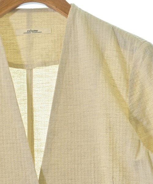JOURNAL STANDARD relume（ジャーナルスタンダードレリューム）ノーカラージャケット ベージュ サイズ:36(S位) レディース/2200660727127