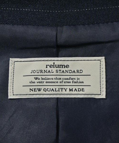 JOURNAL STANDARD relume（ジャーナルスタンダードレリューム）ノーカラージャケット 紺 サイズ:36(S位) レディース/2200662206071