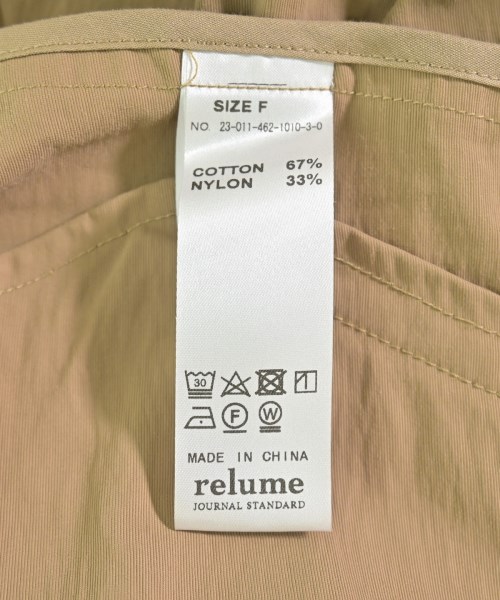 JOURNAL STANDARD relume（ジャーナルスタンダードレリューム）ブルゾン ベージュ サイズ:F レディース/2200709649021