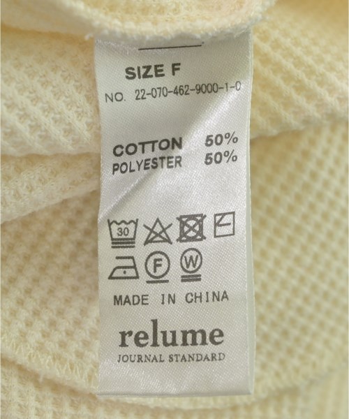 JOURNAL STANDARD relume（ジャーナルスタンダードレリューム）Tシャツ・カットソー 白 サイズ:F レディース/2200709649106