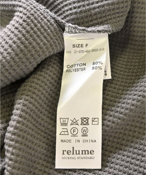 JOURNAL STANDARD relume（ジャーナルスタンダードレリューム）Tシャツ・カットソー グレー サイズ:F レディース/2200710119063