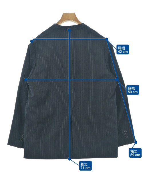 JOURNAL STANDARD relume（ジャーナルスタンダードレリューム）ノーカラージャケット 紺 サイズ:38(M位) レディース/2200710384195