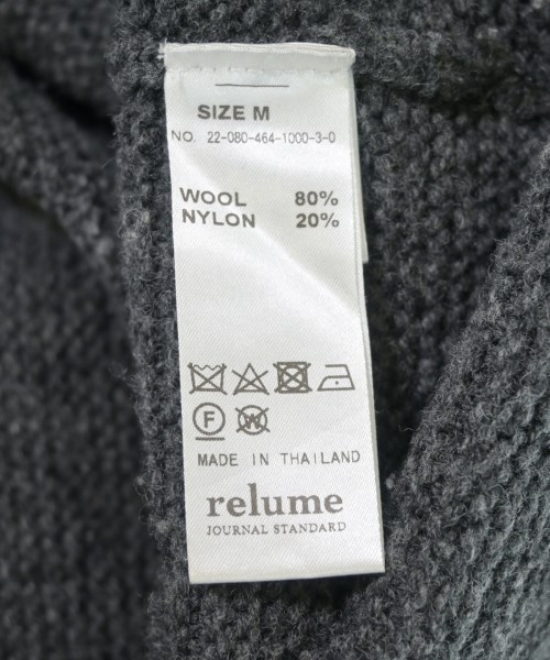 JOURNAL STANDARD relume（ジャーナルスタンダードレリューム）ニット・セーター グレー サイズ:M メンズ/2200709039013