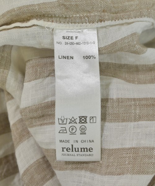 JOURNAL STANDARD relume（ジャーナルスタンダードレリューム）カジュアルシャツ ベージュ サイズ:F レディース/2200713366051