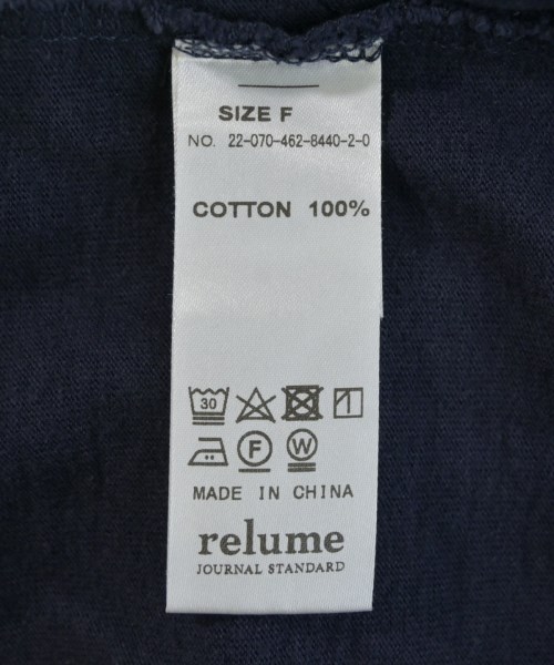 JOURNAL STANDARD relume（ジャーナルスタンダードレリューム）Tシャツ・カットソー 紺 サイズ:F レディース/2200711113015