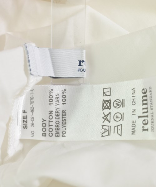JOURNAL STANDARD relume（ジャーナルスタンダードレリューム）ブラウス 白 サイズ:F レディース/2200713512649