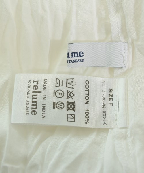 JOURNAL STANDARD relume（ジャーナルスタンダードレリューム）ワンピース 白 サイズ:F レディース/2200631681144