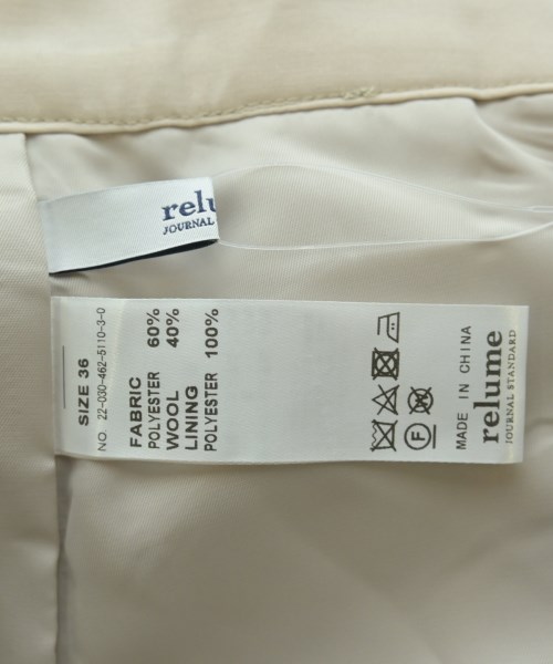 JOURNAL STANDARD relume（ジャーナルスタンダードレリューム）スラックス ベージュ サイズ:36(S位) レディース/2200642859099