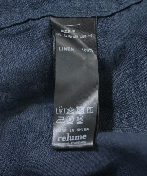 JOURNAL STANDARD relume（ジャーナルスタンダードレリューム）カジュアルシャツ 紺 サイズ:F レディース/2200697262028