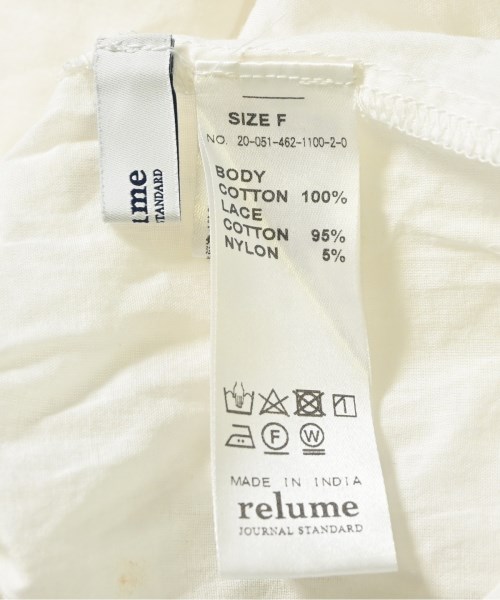JOURNAL STANDARD relume（ジャーナルスタンダードレリューム）ブラウス 白 サイズ:F レディース/2200702588167