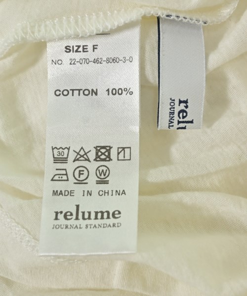 JOURNAL STANDARD relume（ジャーナルスタンダードレリューム）Tシャツ・カットソー 白 サイズ:F レディース/2200703292162
