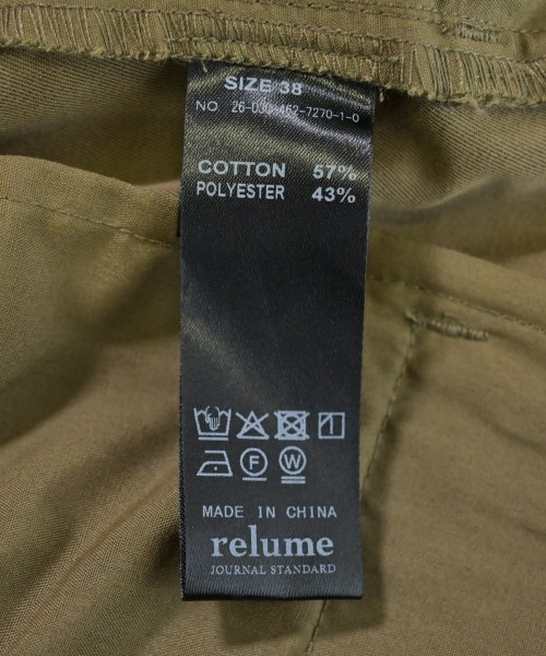 JOURNAL STANDARD relume（ジャーナルスタンダードレリューム）カーゴパンツ カーキ サイズ:38(M位) レディース/2200703049063