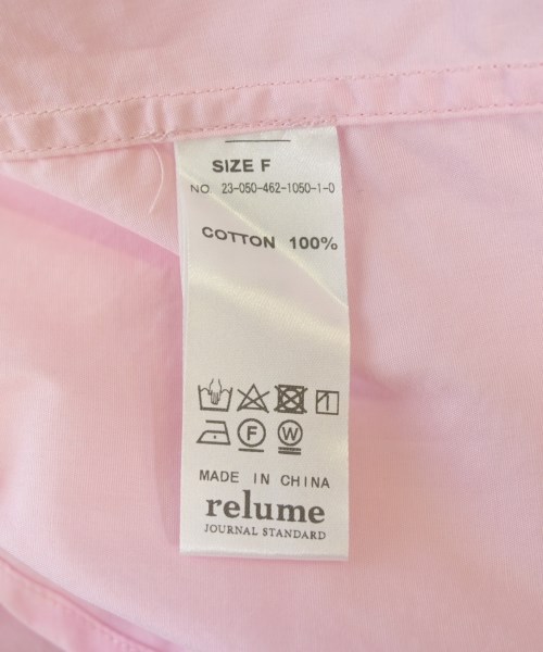 JOURNAL STANDARD relume（ジャーナルスタンダードレリューム）カジュアルシャツ ピンク サイズ:F レディース/2200703673114