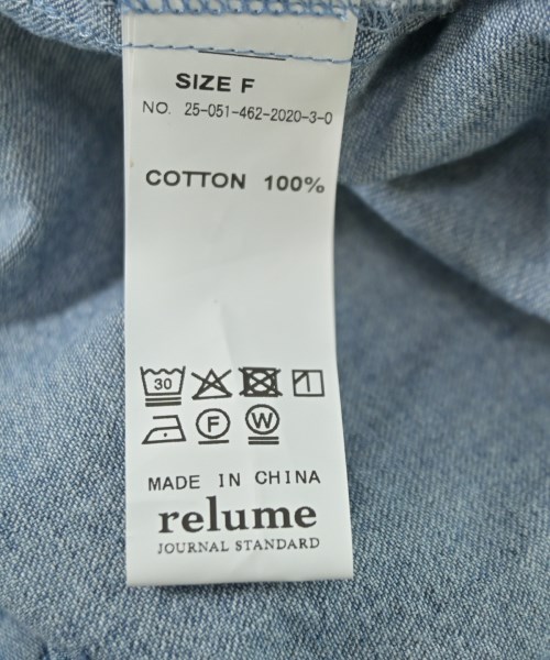 JOURNAL STANDARD relume（ジャーナルスタンダードレリューム）カジュアルシャツ 青 サイズ:F レディース/2200704236011