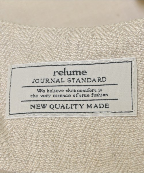 JOURNAL STANDARD relume（ジャーナルスタンダードレリューム）ノーカラージャケット ベージュ サイズ:38(M位) レディース/2200704537057