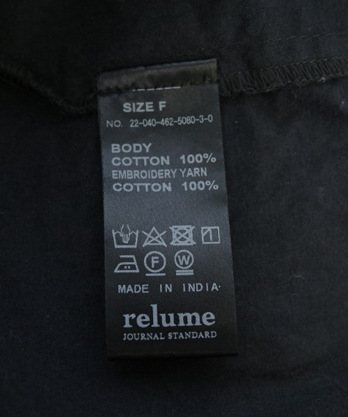 JOURNAL STANDARD relume（ジャーナルスタンダードレリューム）シャツワンピース 黒 サイズ:F レディース/2200706050042