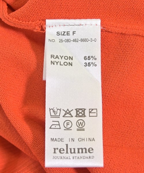 JOURNAL STANDARD relume（ジャーナルスタンダードレリューム）ニット・セーター 赤 サイズ:F レディース/2200704841062
