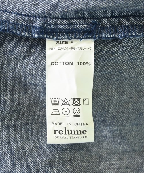 JOURNAL STANDARD relume（ジャーナルスタンダードレリューム）カジュアルシャツ 紺 サイズ:F レディース/2200705347051