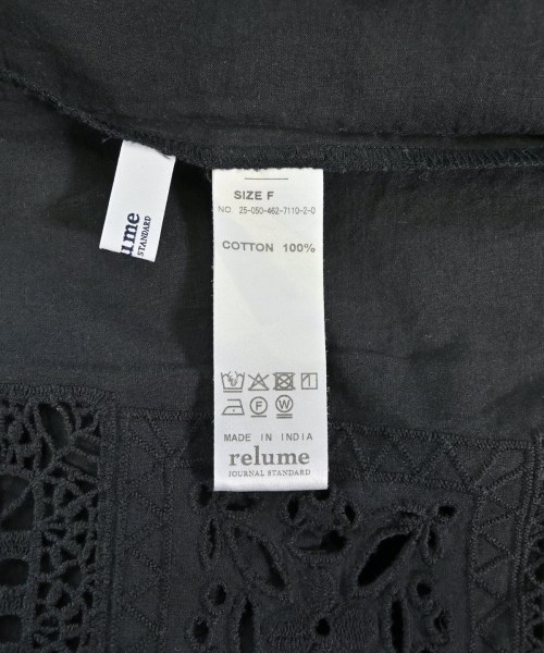 JOURNAL STANDARD relume（ジャーナルスタンダードレリューム）カジュアルシャツ 黒 サイズ:F レディース/2200704183148