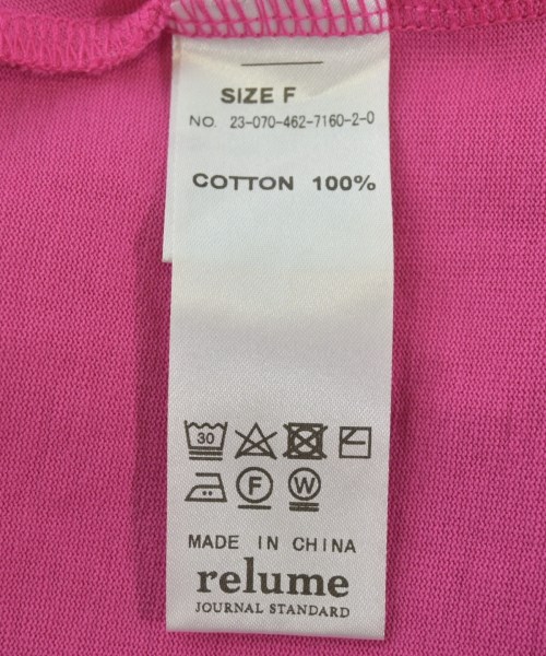 JOURNAL STANDARD relume（ジャーナルスタンダードレリューム）Tシャツ・カットソー ピンク サイズ:F レディース/2200703864086
