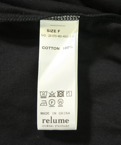 JOURNAL STANDARD relume（ジャーナルスタンダードレリューム）Tシャツ・カットソー 黒 サイズ:F レディース/2200706222074