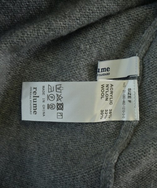 JOURNAL STANDARD relume（ジャーナルスタンダードレリューム）ニット・セーター グレー サイズ:F レディース/2200661514016