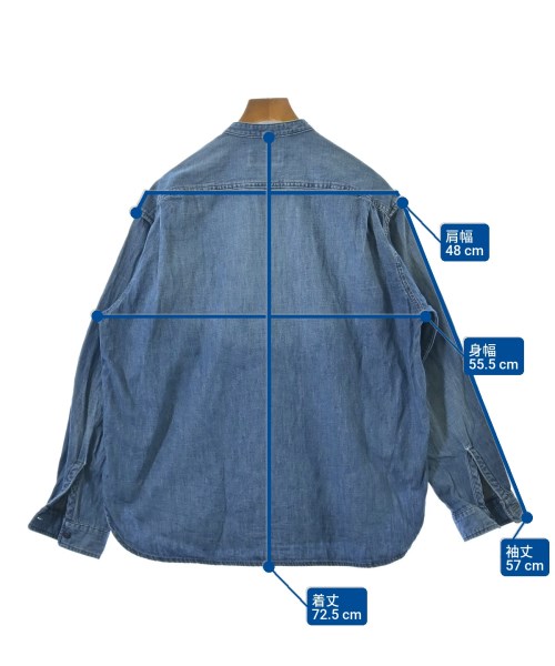 JOURNAL STANDARD relume（ジャーナルスタンダードレリューム）カジュアルシャツ 青 サイズ:F レディース/2200660615141