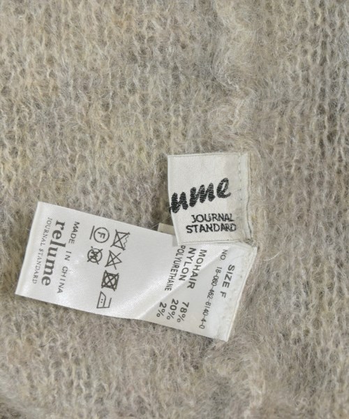 JOURNAL STANDARD relume（ジャーナルスタンダードレリューム）ニット・セーター ベージュ サイズ:F レディース/2200663739042