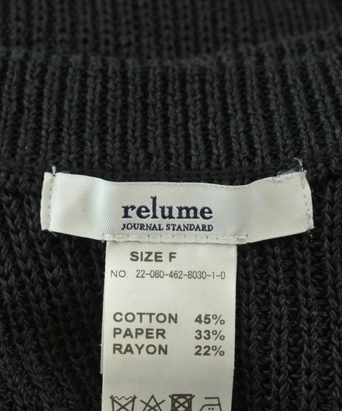 JOURNAL STANDARD relume（ジャーナルスタンダードレリューム）ベスト/ノースリーブ 黒 サイズ:F レディース/2200667210011