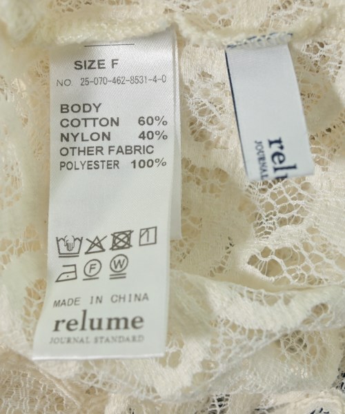 JOURNAL STANDARD relume（ジャーナルスタンダードレリューム）Tシャツ・カットソー 白 サイズ:F レディース/2200723871118