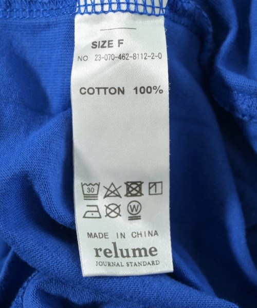 JOURNAL STANDARD relume（ジャーナルスタンダードレリューム）Tシャツ・カットソー 青 サイズ:F レディース/2200723871125
