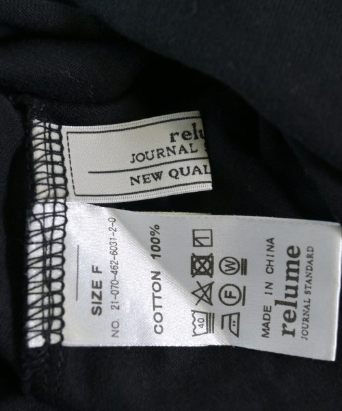 JOURNAL STANDARD relume（ジャーナルスタンダードレリューム）Tシャツ・カットソー 黒 サイズ:F レディース/2200726977053