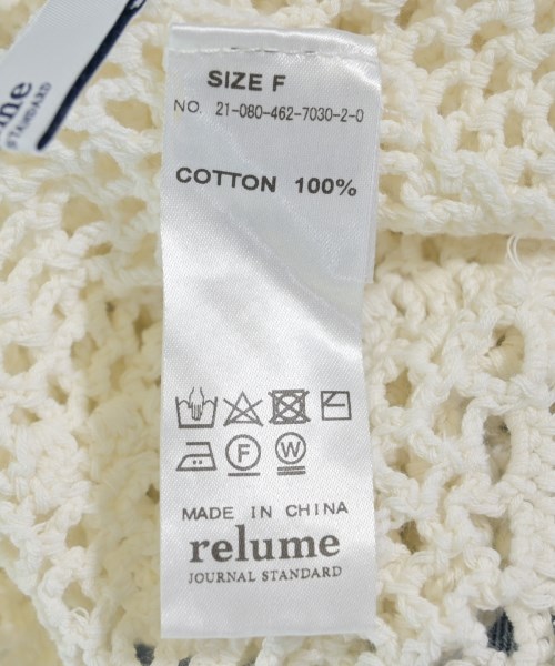 JOURNAL STANDARD relume（ジャーナルスタンダードレリューム）ベスト/ノースリーブ 白 サイズ:F レディース/2200730197034