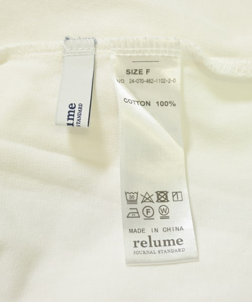 JOURNAL STANDARD relume（ジャーナルスタンダードレリューム）Tシャツ・カットソー 白 サイズ:F レディース/2200726004155