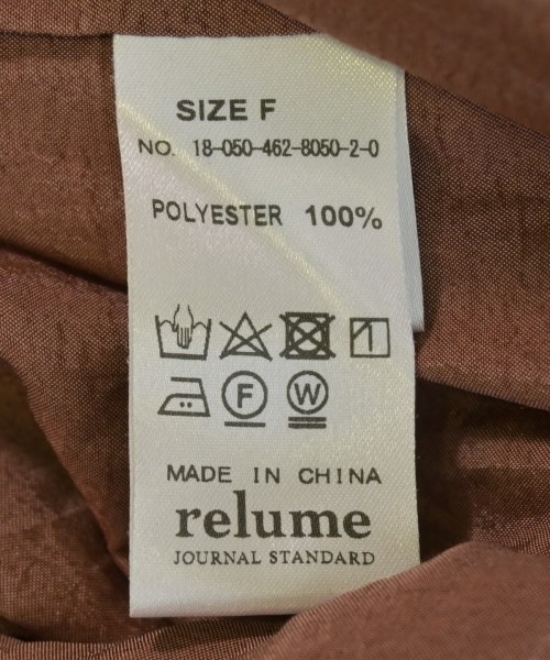 JOURNAL STANDARD relume（ジャーナルスタンダードレリューム）シャツワンピース 茶 サイズ:F レディース/2200714705064