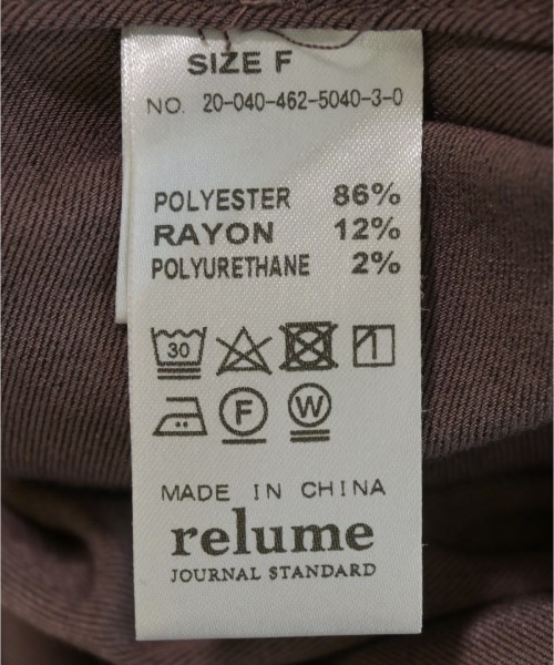 JOURNAL STANDARD relume（ジャーナルスタンダードレリューム）シャツワンピース 紫 サイズ:F レディース/2200714705088