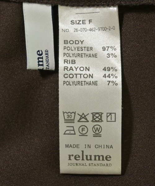 JOURNAL STANDARD relume（ジャーナルスタンダードレリューム）ワンピース 茶 サイズ:F レディース/2200722753026