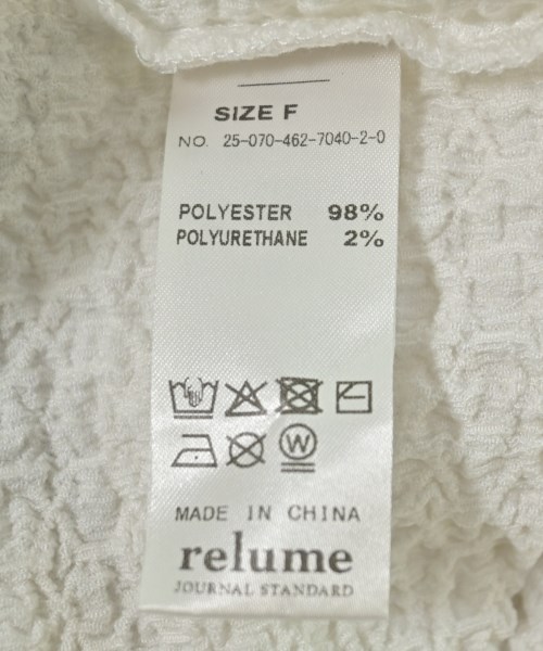 JOURNAL STANDARD relume（ジャーナルスタンダードレリューム）Tシャツ・カットソー 白 サイズ:F レディース/2200710481092