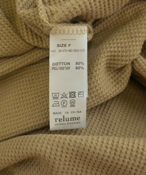 JOURNAL STANDARD relume（ジャーナルスタンダードレリューム）Tシャツ・カットソー ベージュ サイズ:F レディース/2200717873128